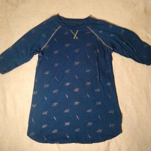 Women's Harry Potter Pajama Top Shirt - New Condition - Blue & Sparkly